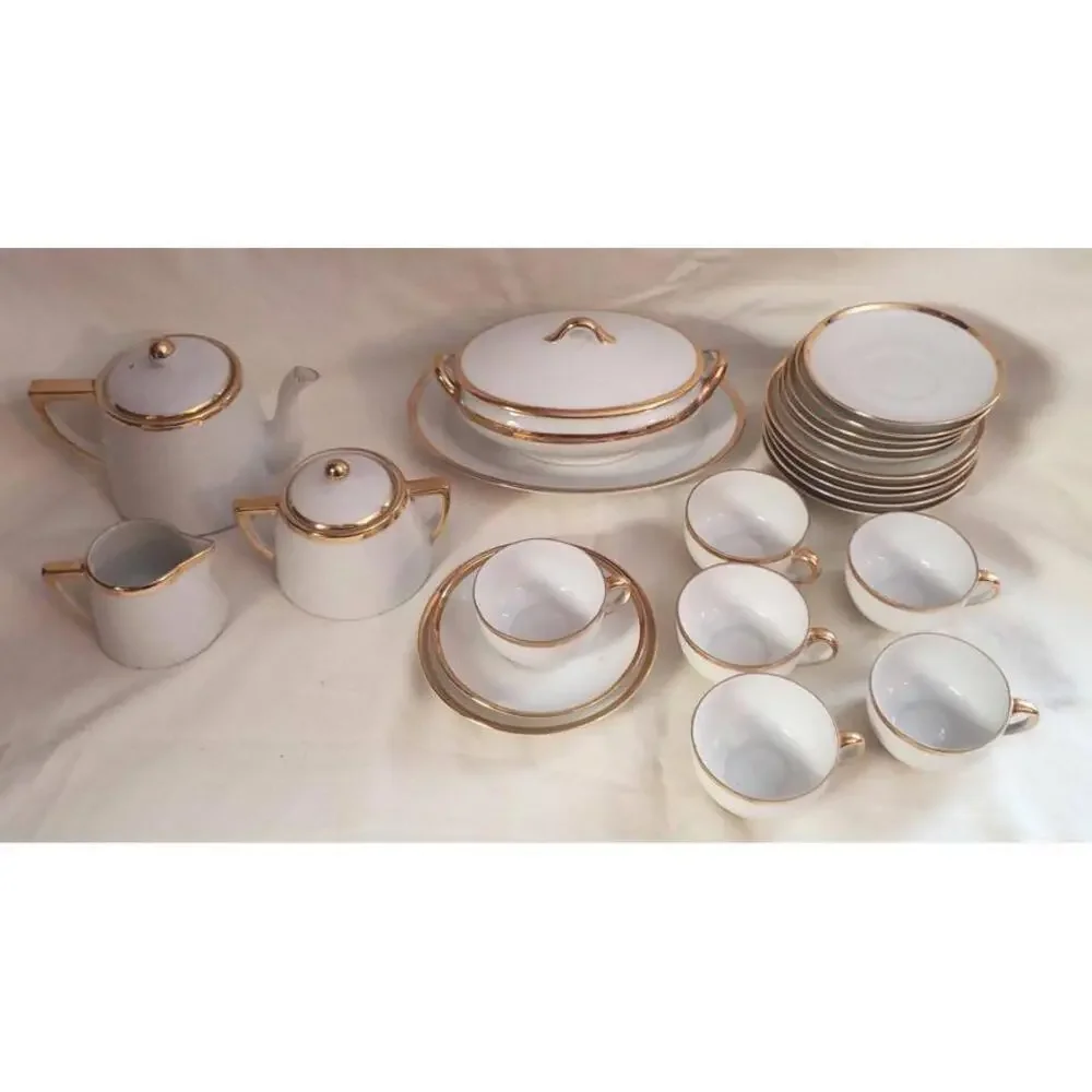 Vintage Noritake Goldena Children's Tea Set for 6 counti